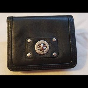 Black Marc Jacobs faux lock leather wallet